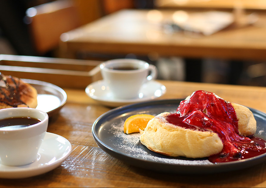 パンケーキとコーヒー